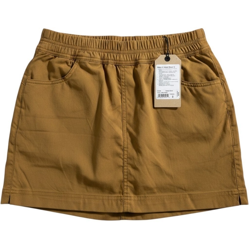 Prana Halle E-Waist Skort II Antique Bronze Brown Hiking Skirt Womens Size 2 NEW